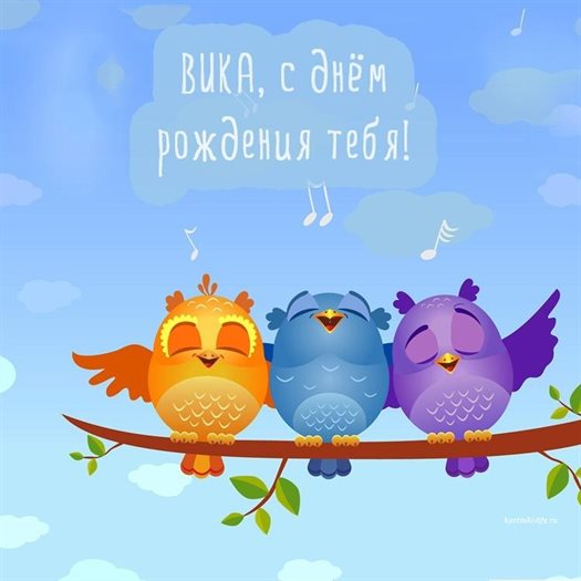 Позитивные эмоции для Открытки Виктории с Днем Рождения