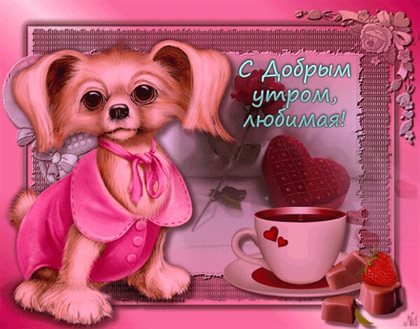 Яркие пожелания для Открытки с добром утром любимая