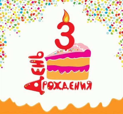 От души: Открытки с Днем Рождения 3 года мальчику/девочке