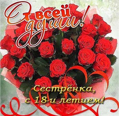 Чудесные поздравления для Открытки с Днем Рождения 18 лет парню/девушке