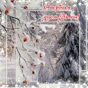 Теплые слова для Красивые открытки и картинки с Первым днем зимы
