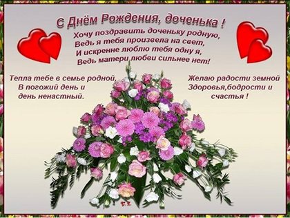 Нежные поздравления для Открытки дочке с Днем Рождения