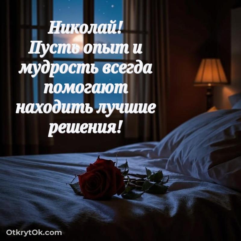 Прикольная гифка Пожелания трогательные Николаю