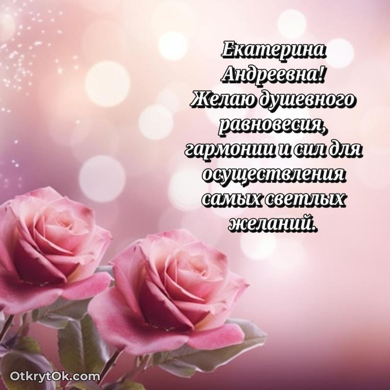 Открытка учительнице математики Екатерине Андреевне