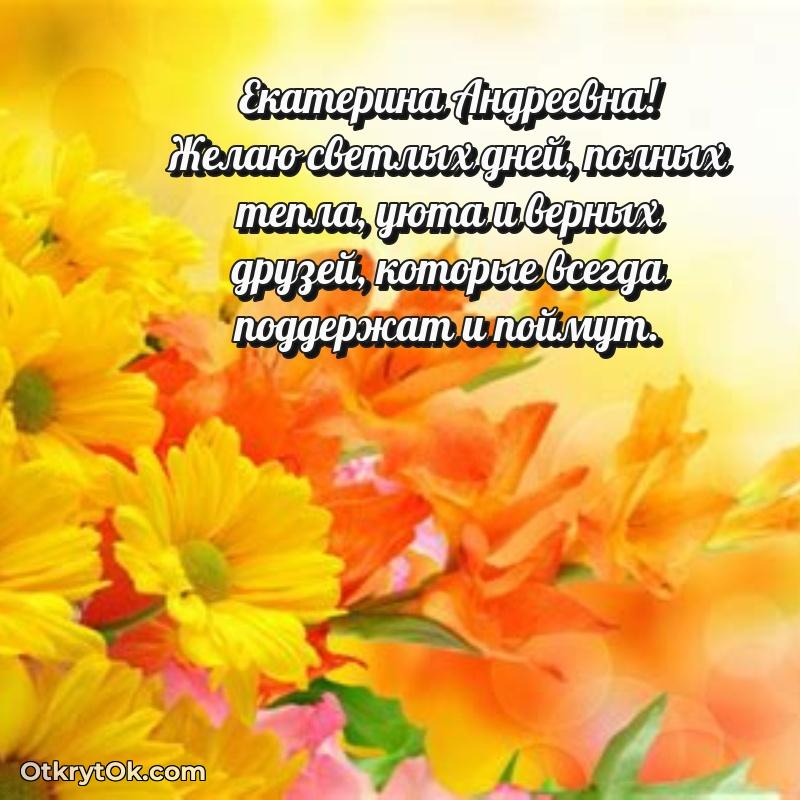 Открытка с юбилеем 65 лет Екатерине Андреевне