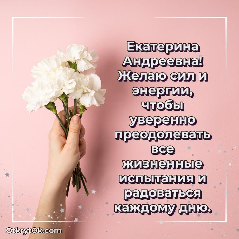 Открытка любимой учительнице Екатерине Андреевне